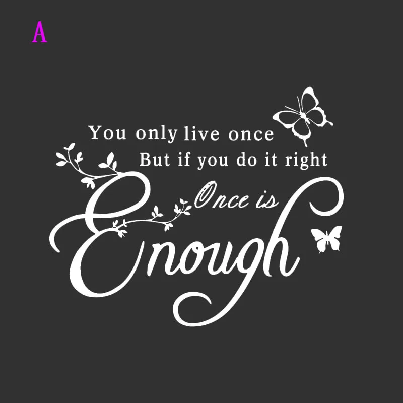 Один раз достаточно теплая Цитата Наклейки на стены дома бабочка ветка наклейки