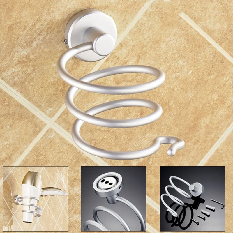 Алюминиевая сушилка для волос Настенная Ванная комната плоская спиральная