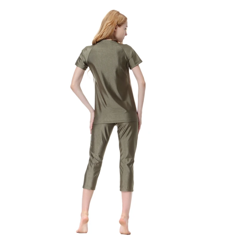 Женский скромный купальник с коротким рукавом в стиле пэчворк|swimwear muslim|swimwear short
