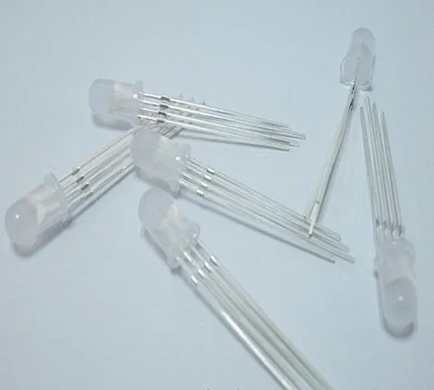 1000pcs 5mm RGB LED Common Cathode Tri-Color Emitting Diodes f5 Diffused |