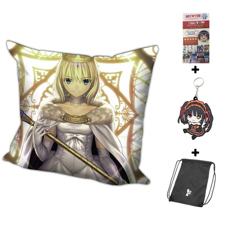 Хобби Экспресс Saber-Fate Stay Night Аниме дакимакура 40x40 см квадратная наволочка H0261 | Дом