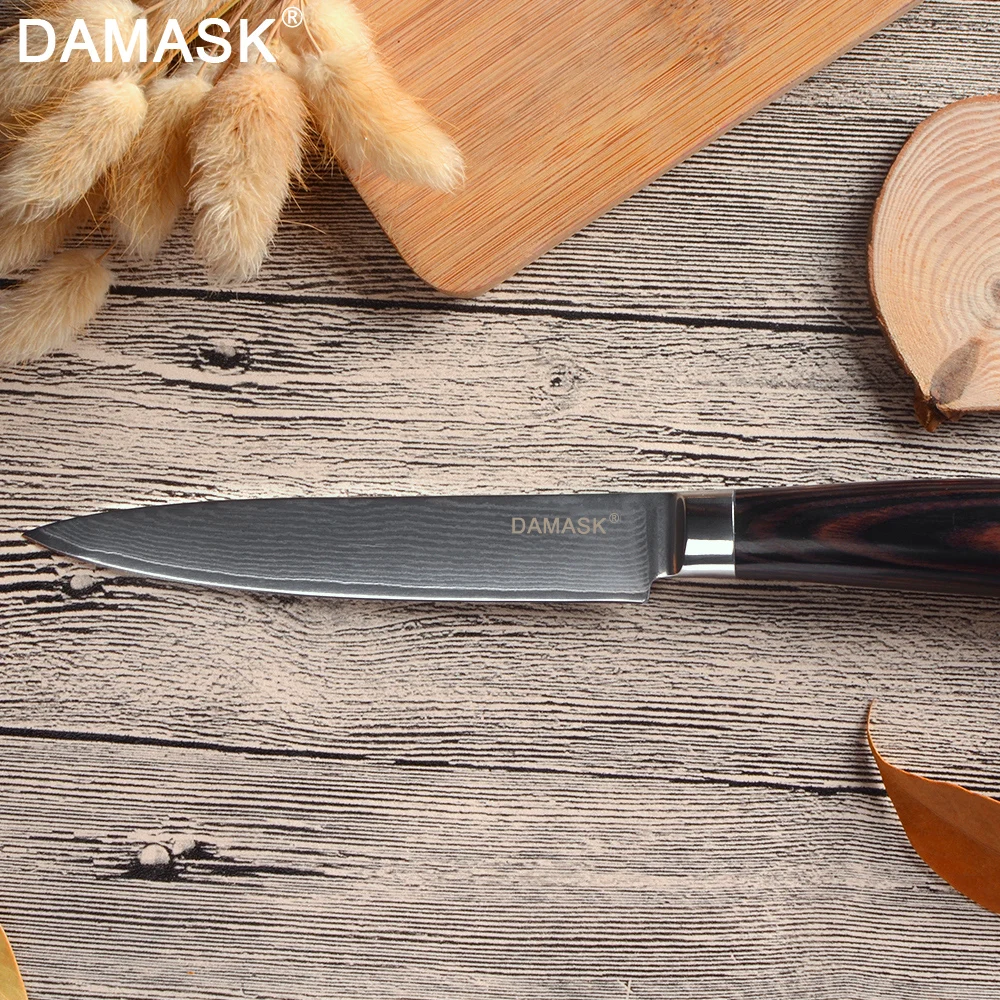 Дамасский нож новый дамасский 4 5 дюйма универсальный кухонный шеф-повара VG10