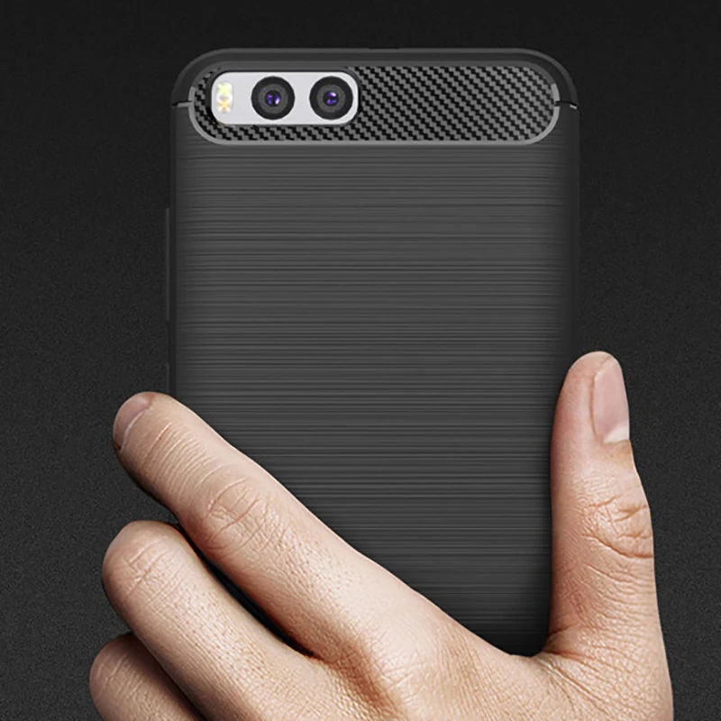 For Xiaomi mi 6 Case Silicone Carbon Fiber Cover for mi6 Soft TPU Coque Slim Texure Back | Мобильные телефоны и