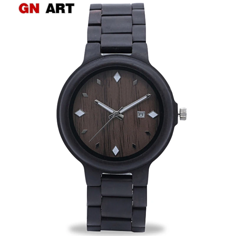 GNART деревянные часы Японии кварц человек известный мужские наручные Самые