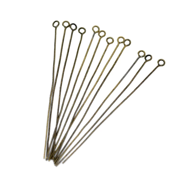 

Eye Pins Bronze Tone Metal Jewelry DIY Making 65x0.8mm 100Pcs
