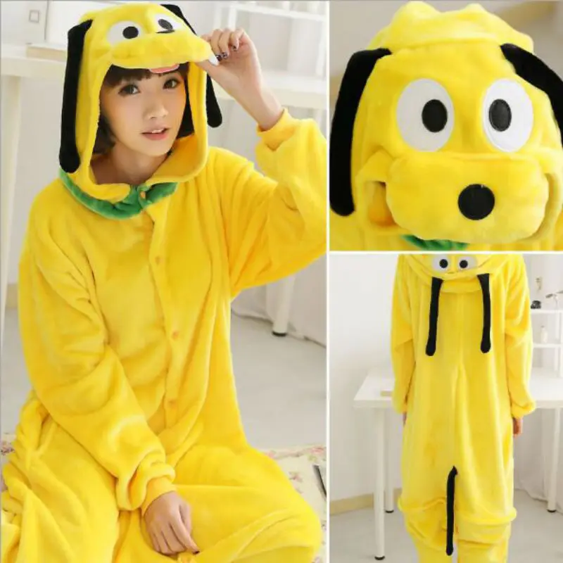 2018 Рождественский подарок взрослых унисекс новый Гуфи собака Onesie животных