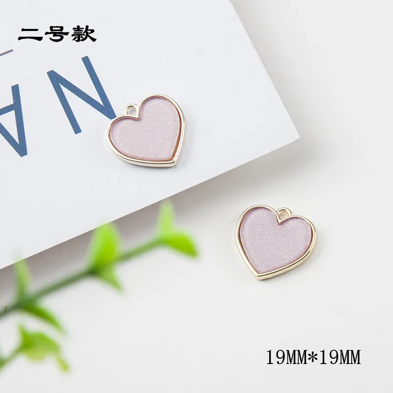 Круглые серьги в виде сердца из металлического сплава 20 шт. для изготовления