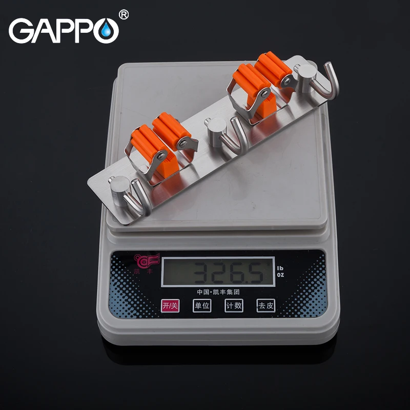 

GAPPO Hooks Mop Holder Stainless steel Organizer Holder Brush Broom Hanger Multi-functional Hanger