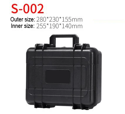 280x230x155mm S-002 Чехол для инструмента ударопрочный чехол для полета защитный противоударный водонепроницаемый чехол для инструмента чехол для камеры с пенопластом - Цвет: 280x230x155mm S-002