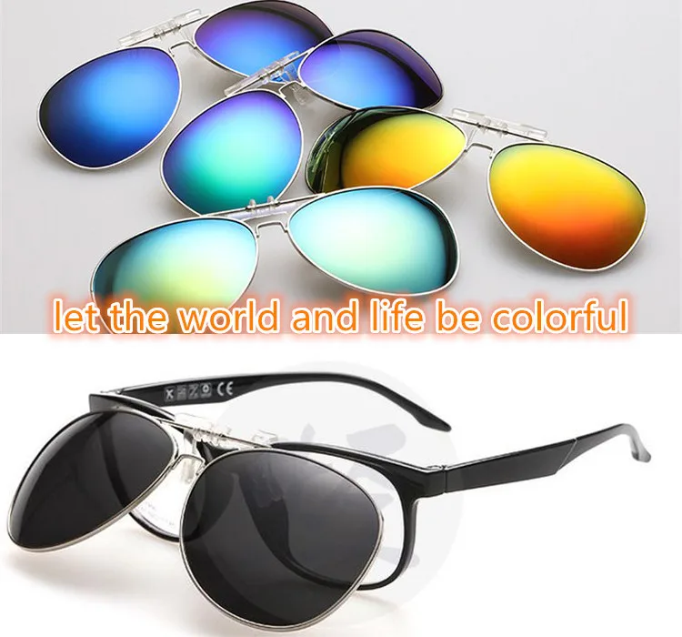 

2017 Clip Avant-garde variety of colorful glasses clip polarized polaroid polarised golf fishing UV 400 men women sunglasses