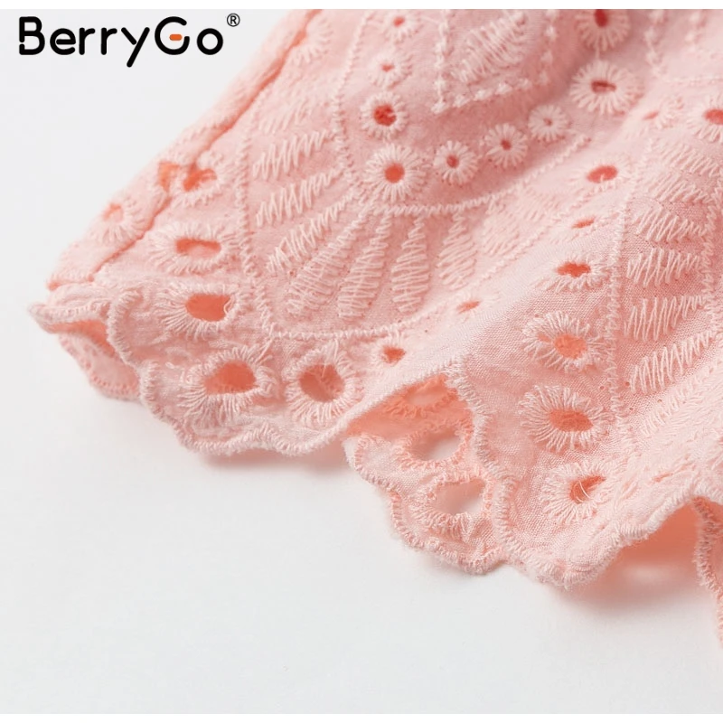 BerryGo открытое женское платье Элегантное с расклешенными рукавами женское вечернее платье богемное белое платье с круглым вырезом летнее платье