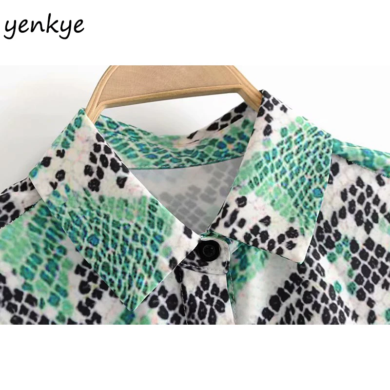 2019 Женская разноцветная блузка с животным принтом женская рубашка отложным