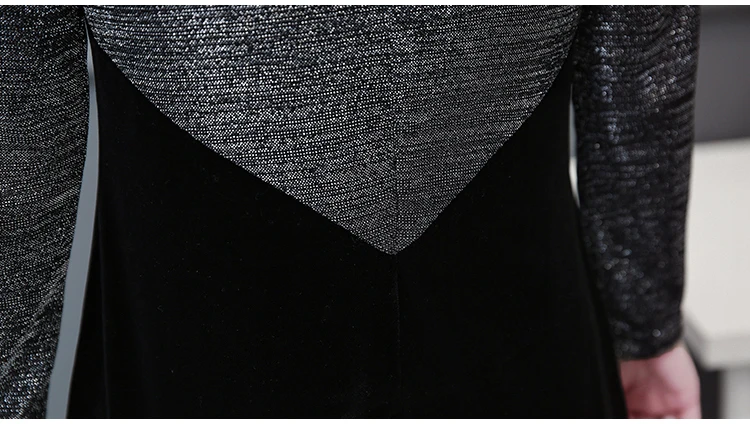 L ~ 5XL флисовая подкладка плюс безразмерный свитер ТРАПЕЦИЕВИДНОЕ ПЛАТЬЕ 2018 осень