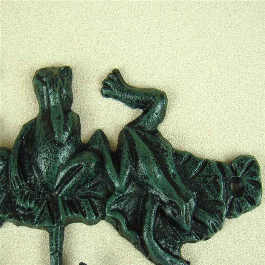 Литейный Утюг семейный ключ в форме лягушки держатель ручной работы