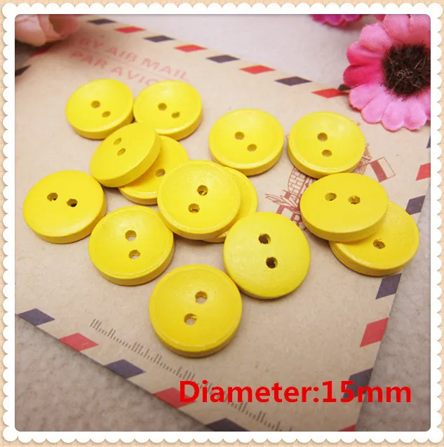 YJHSMY 10 стилей 100 шт./лот картина Печать 2 отверстия деревянные пуговицы 15 мм шитье