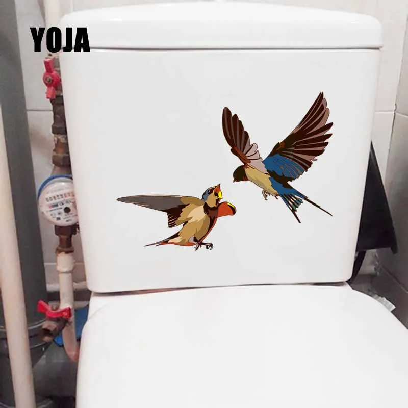 YOJA 22 5x14 9 см две забавные маленькие ласточкины Настенная Наклейка на сиденье