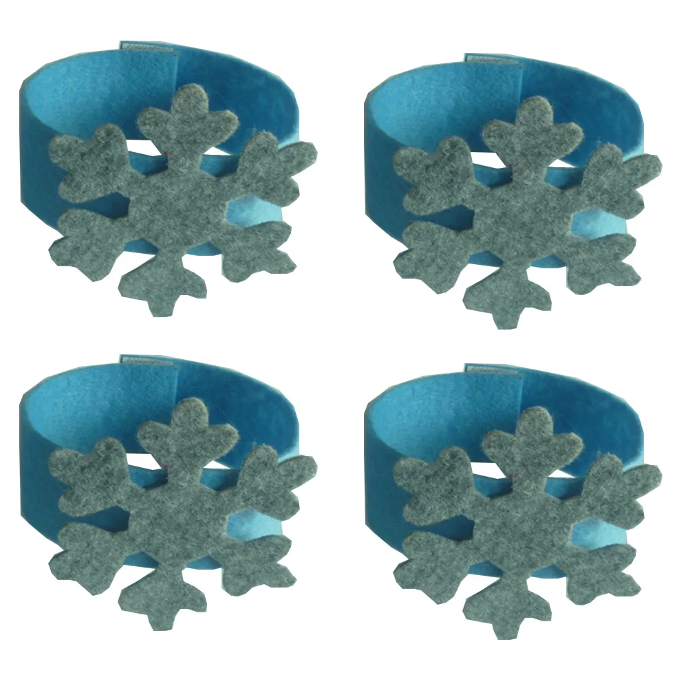 4 шт. синяя или красная лента-Веревка Держатель салфеток Рождество для домашнего