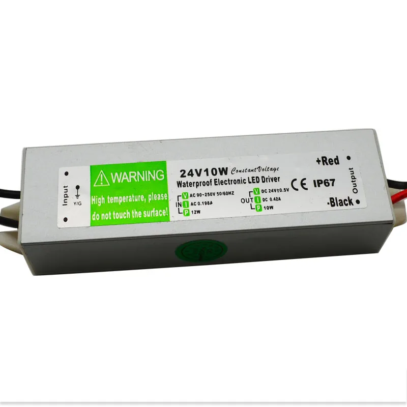 DC12V 24V 10W 20w 30w 50w электронный светодиодный драйвер IP67 водонепроницаемый