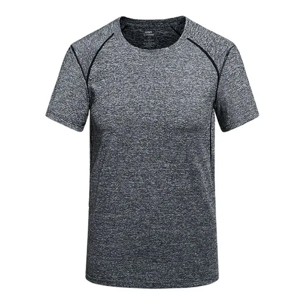 men dark grey Tutuptu Новое Поступление Полиэстер Летняя уличная футболка быстросохнущая Спортивная, с коротким рукавом спортивная футболка для мужчин 7XL - Цвет: men dark grey