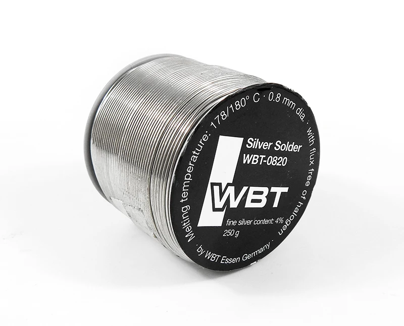 Hifi аудио электронные аксессуары DIY сварочная линия WBT-0820 0,8 мм 4% Ag серебряный припой Оловянная проволока Германия WBT 0820