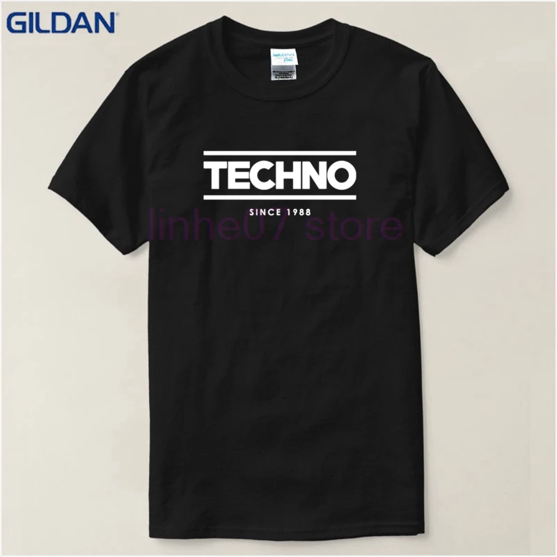 Новые летние футболки Detroit Techno 1988 футболка с принтом в стиле хип хоп 2019|Мужские