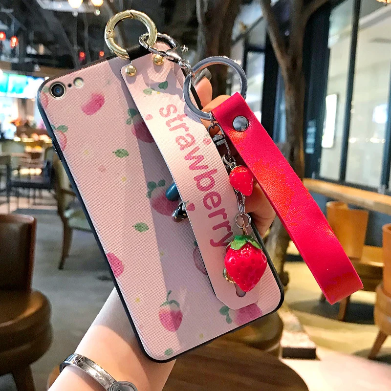 Cute Summer Fruit Phone Strap Case For iPhone 6 6S Hot Sale Colorful Cherry Lemon Strawberry Cover | Мобильные телефоны и