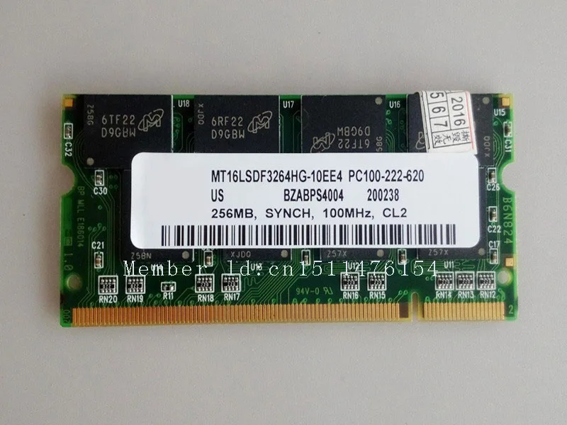 256 MB PC100 100 МГц Мб pc100 SO DIMM лэптоп ноутбук память Оперативная non ecc (без коррекции