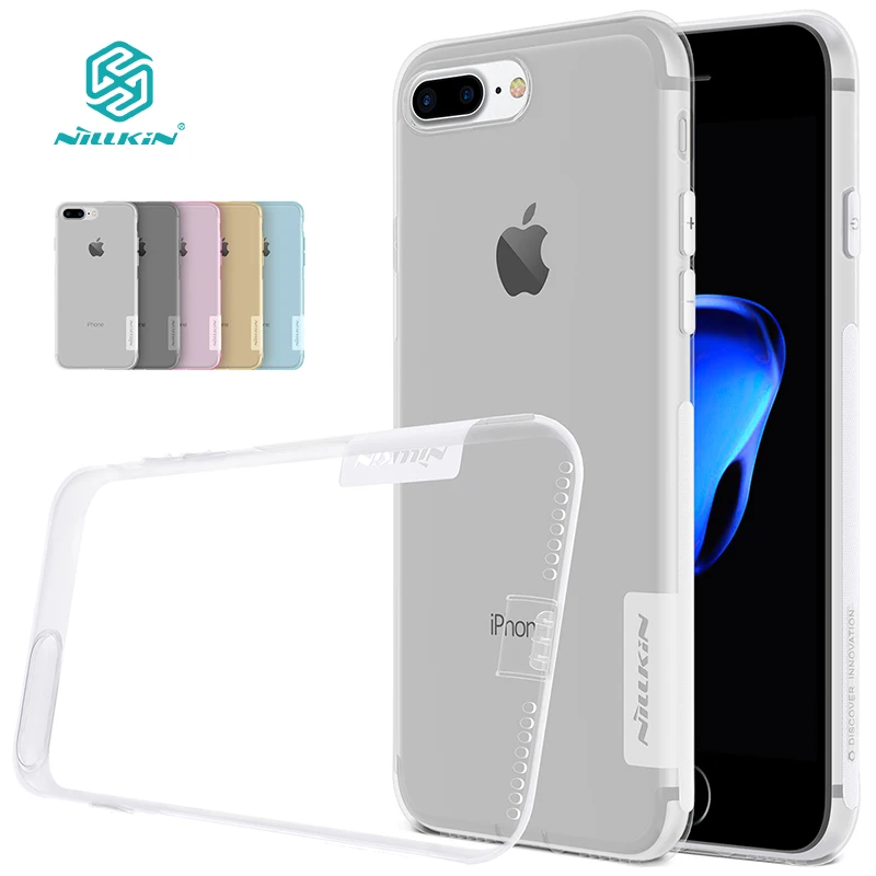 5.5'' Nillkin Nature Transparent Soft silicon TPU Protector cover for iphone 8 plus hoesje case clear luxury iPhone Plus |