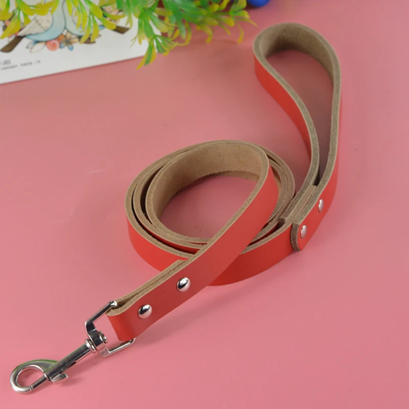 Поводок для собак из натуральной воловьей кожи с узором под крокодила 120 см|leash