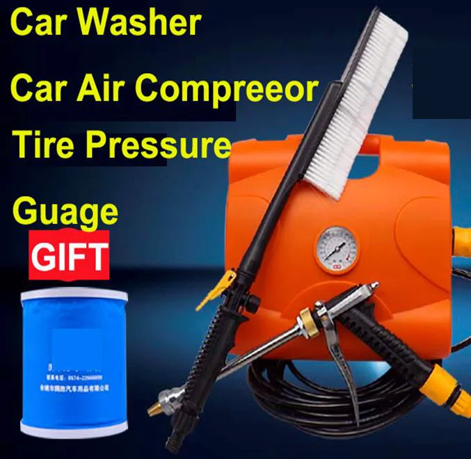 

New Arrival 3 in 1 High Pressure Car Washer 12V With Car Air compressor Car inflator car Pump