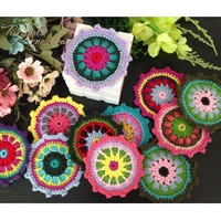 original diy colors 12cm star coaster handmade crochet doilies wedding table decor doily placemat clothes accessories 30pcslot