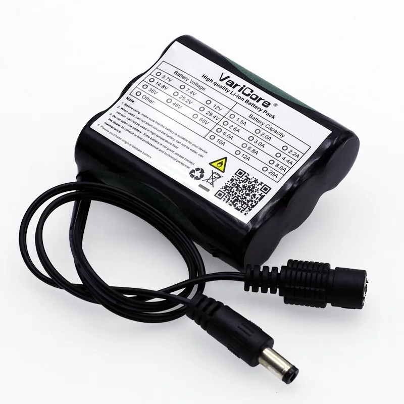 VariCore 12 v 2600 mAh 18650 литий-ионный аккумулятор Перезаряжаемые аккумуляторная батарея