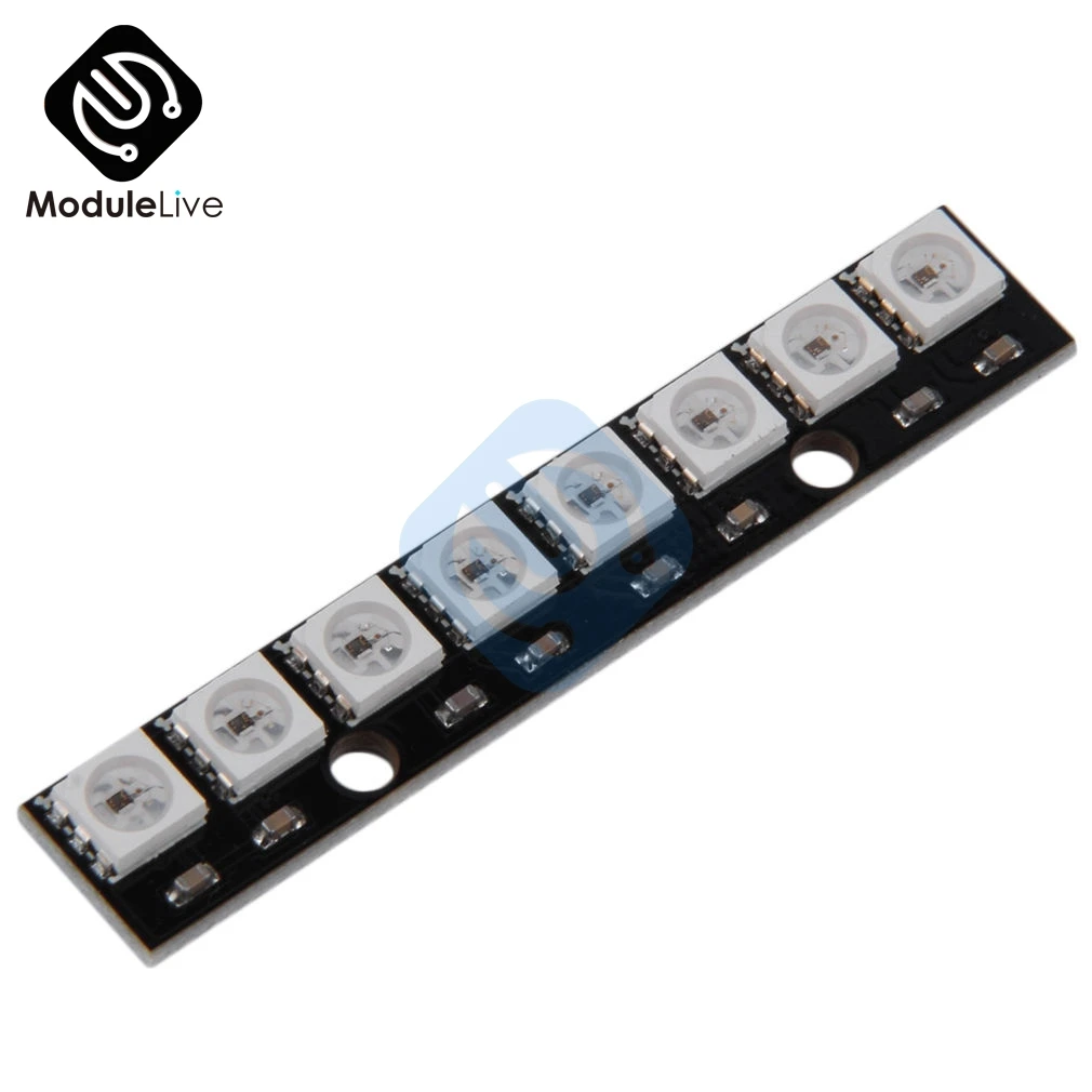 8 канальный WS2812 5050 RGB светодиодов встроенная полноцветная макетная плата