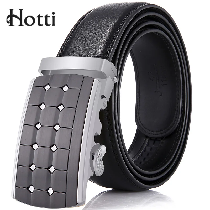 Ремень мужской кожаный с автоматической пряжкой брендовый Дизайнерский Модный