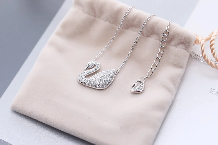 Silverwill бренд 925 серебряные ювелирные изделия ожерелье прозрачный с