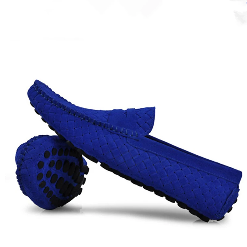 Мужские замшевые мокасины 5 цветов лоферы для вождения без застежки из воловьей