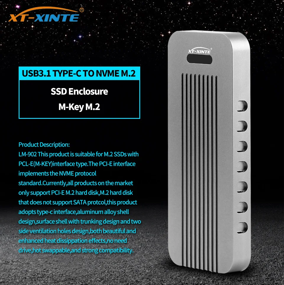 USB3.1 Тип C NVMe SSD корпус адаптер M Соединитель в форме ключа M.2 NGFF к USB 3,1 конвертер жесткий диск HDD чехол HDD коробка