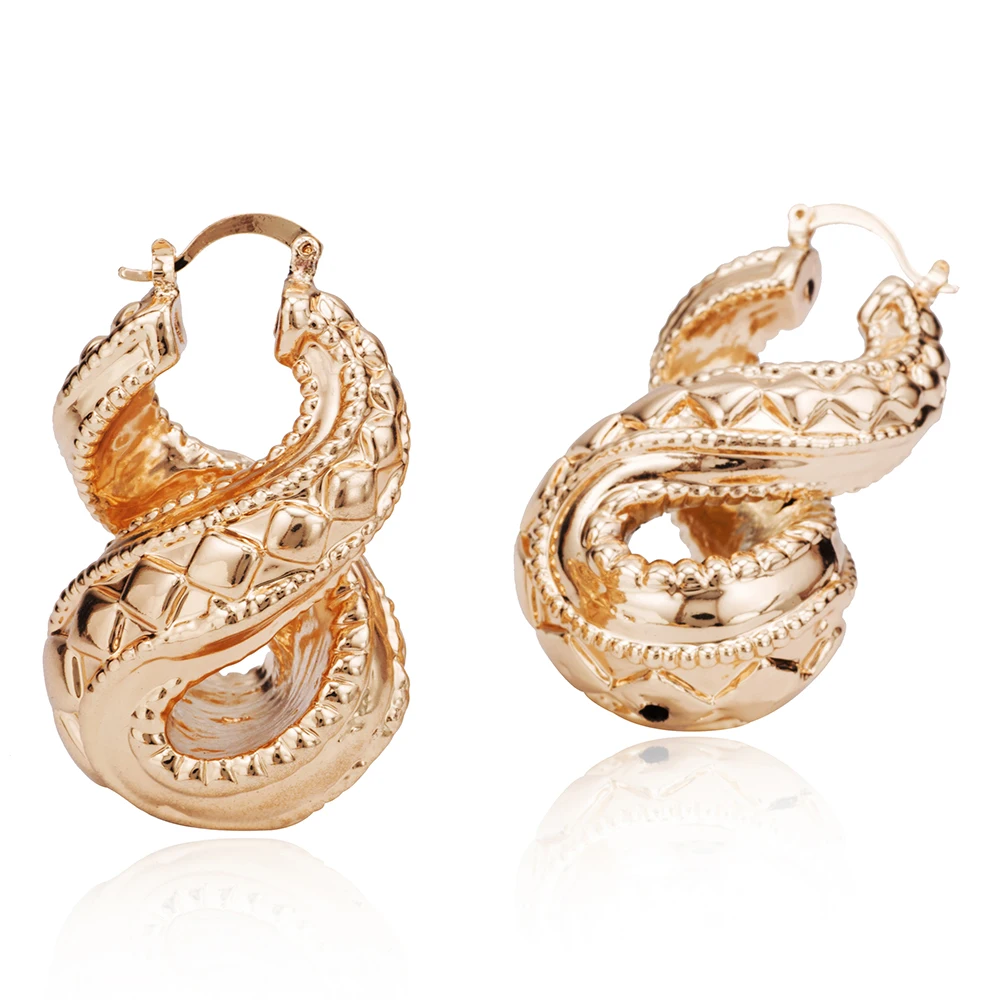 Ethlyn полые серьги наборы из розового золота медный крест номер восемь и кулон