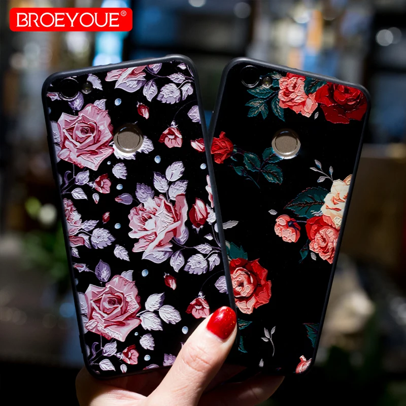BROEYOUE Case For Xiaomi Redmi Note 5 Pro 4X 4A 4 5A Prime 3D Relief Soft TPU Phone Cover Plus |