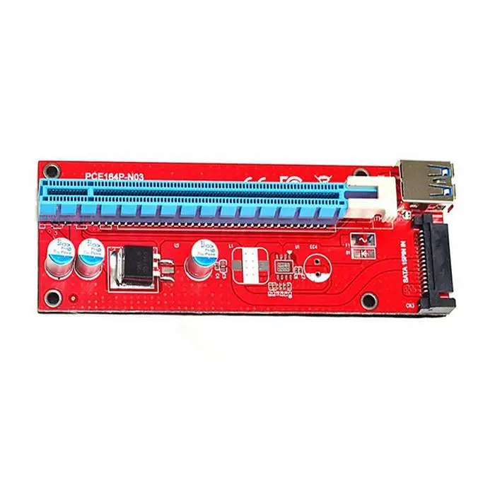 PCI-E Express 1x к 16x USB 3 0 Расширение SATA Riser Card PCIE X16 адаптер питания x1 удлинитель