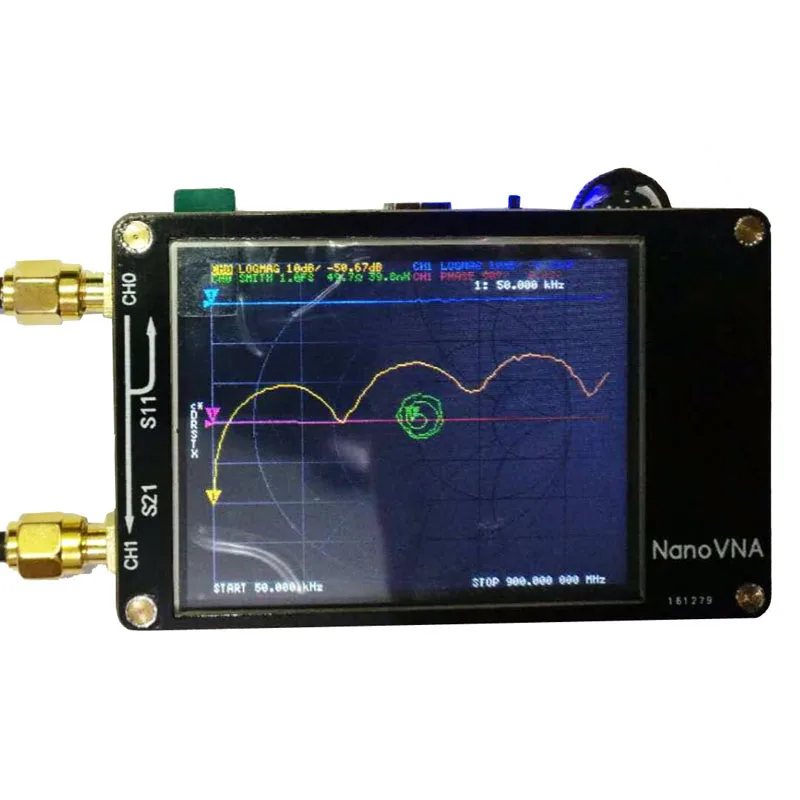 

HOT-For Nanovna Vector Network Analyzer Press Screen Hf Vhf Uhf Uv 50Khz-900Mhz Antenna Analyzer Chargeable