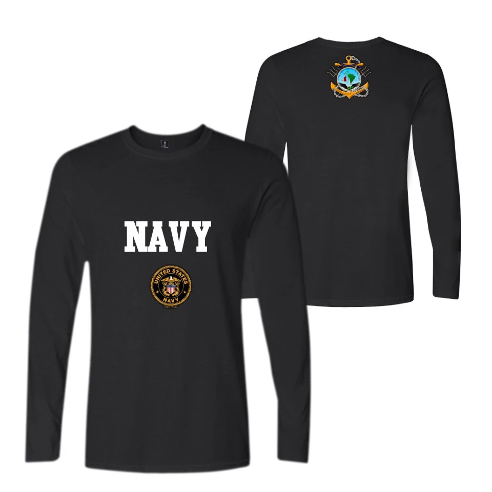 Два шага ВМС США футболка принт морской пехоты Unity безопасности стабильность