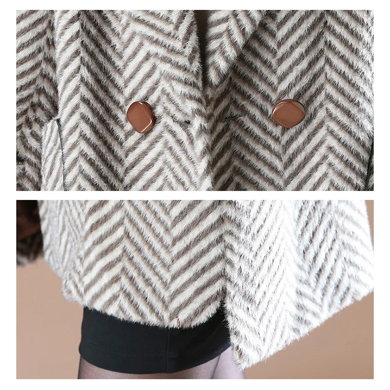 High quality Wool coat women 2019 winter fashion Double-breasted wool long sleeve Female Long Jackets Elegant Blend | Женская одежда