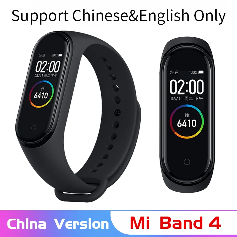Оригинальная китайская версия Xiaomi Mi Band 4 смарт браслет Miband фитнес с пульсом 135 мАч