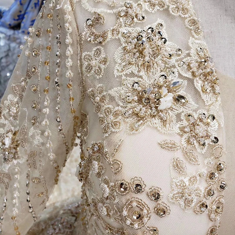 HTL277 мусульманское подвенечное платье с длинными рукавами на шнуровке сзади