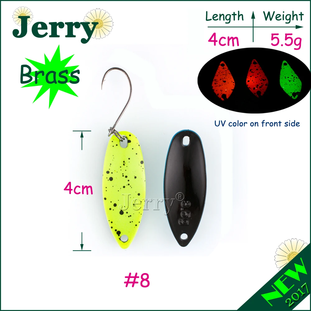 Jerry 1 шт. рыболовные приманки жесткие расплавленные литые цветные форели ложки