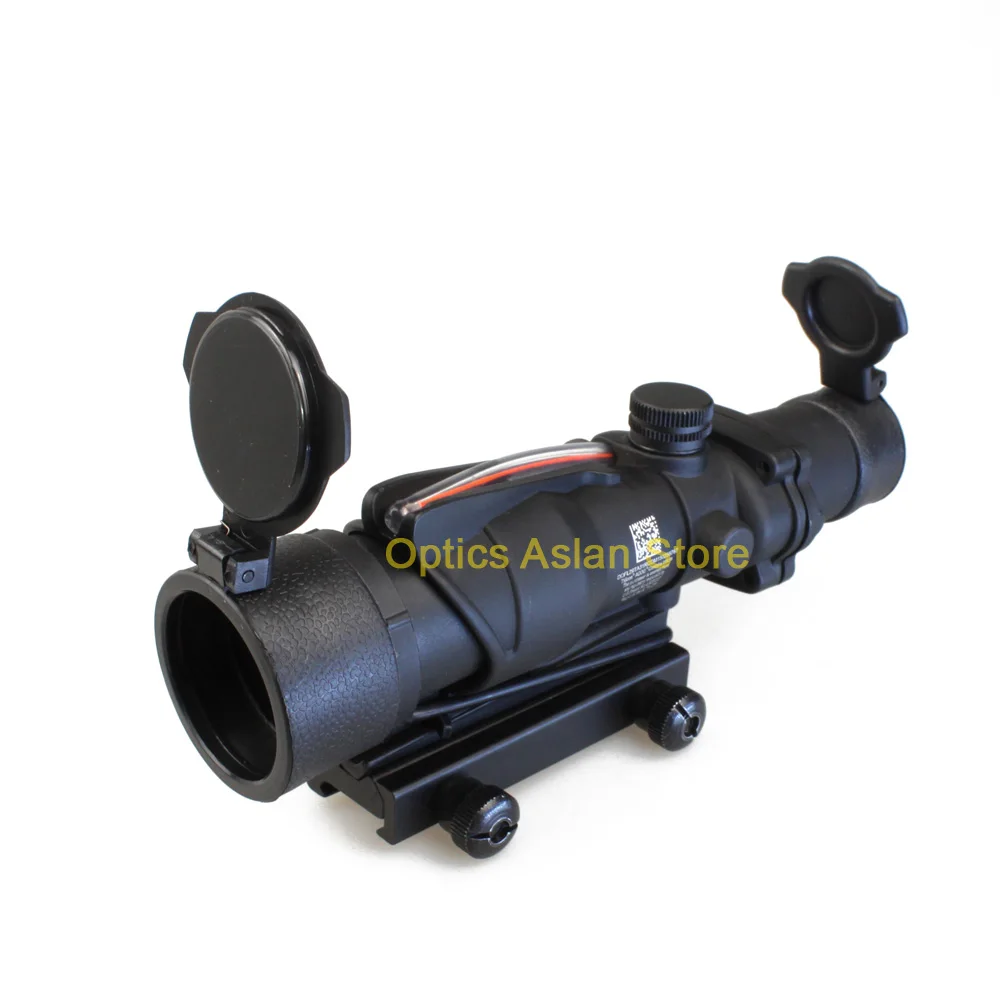 Opaslan ACOG 4x32 Волокно оптика Сфера w/реальный красный Перекрестие Оптические прицелы