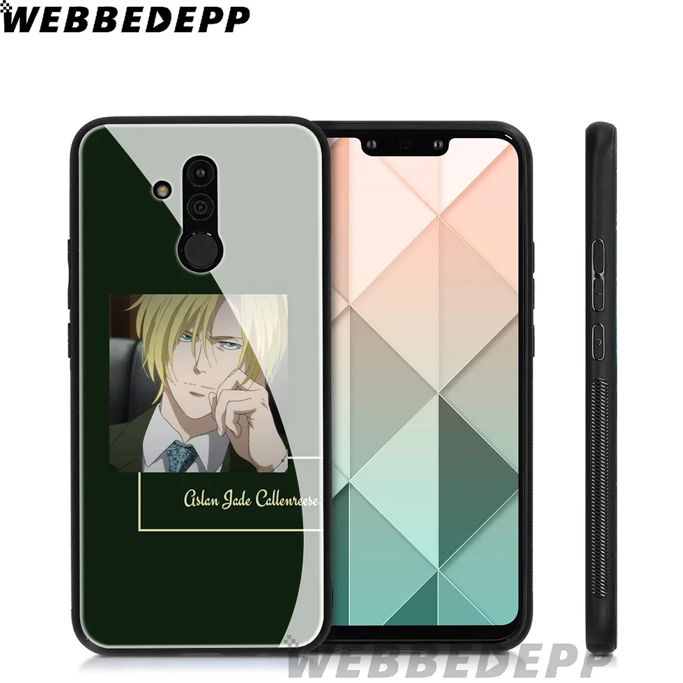 WEBBEDEPP Банановая рыба аниме закаленное стекло чехол для Huawei Mate 20 P20 P10 P Smart 2019 2018 &