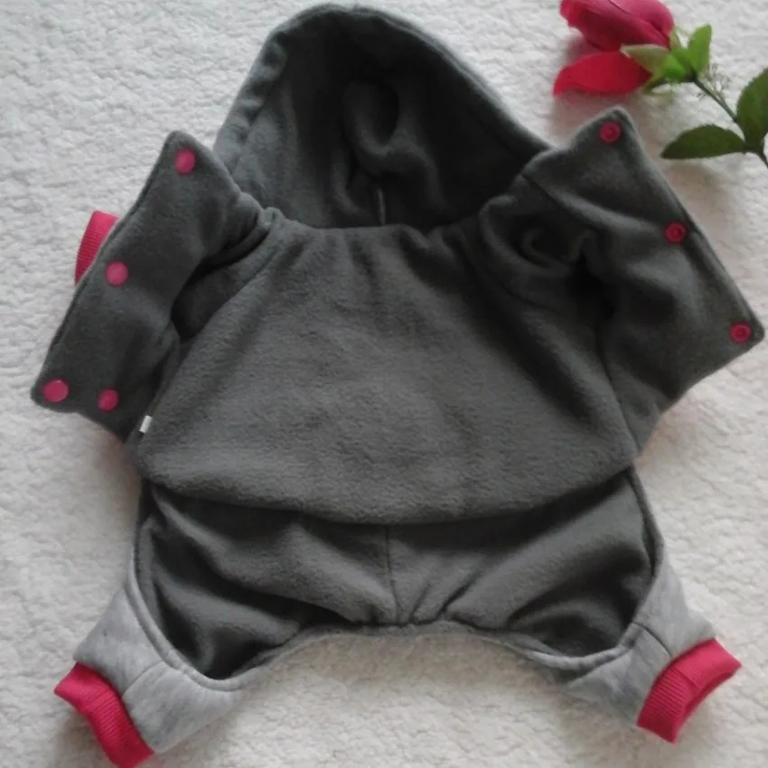 Розовая Одежда для маленьких собак зимняя стеганая толстовка с капюшоном