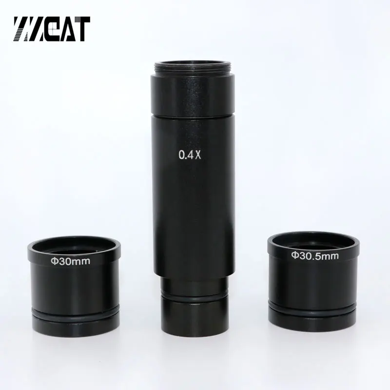 

0.4X C Mount Lenses Eyepiece Microscope Adapter for CCD Camera Eyepiece Reduction Relay Lens Mounting Size 23.2mm 30mm 30.5mm